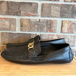 Sebago Black Loafers with Gold Accent
